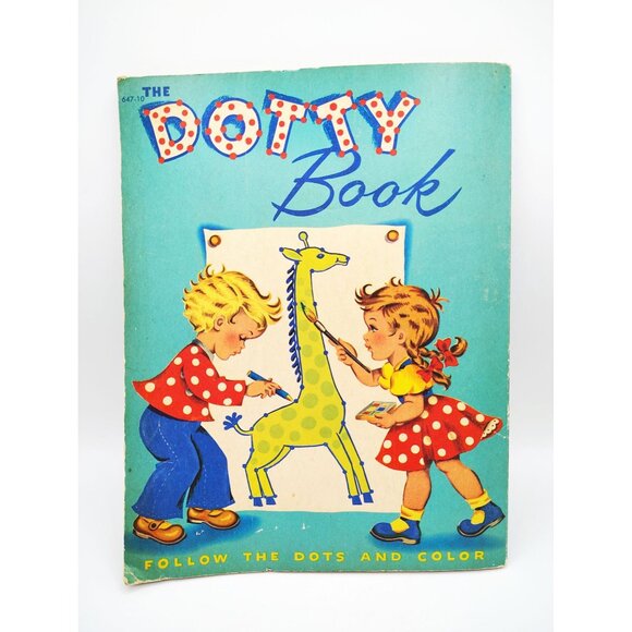 Vintage Dotty Coloring Book 1950 Whitman Follow The Dots Color Activity Retro - Picture 4 of 15